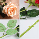 NNEAGS 5pcs Artificial Silk Flower Fake Rose Bouquet Table Decor Champion