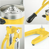 NNEAGS 2X Manual Juicer Hand Press Juice Extractor Squeezer Orange Citrus Yellow