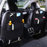 NNEAGS PVC Leather Car Back Seat Storage Bag Multi-Pocket Organizer Backseat and iPad Mini Holder Black