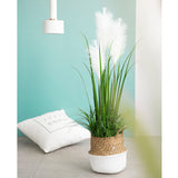 NNEAGS 120cm Green Artificial Indoor Potted Reed Grass Tree Fake Plant Simulation Decorative