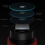 NNEAGS 2X 500ML Stainless Steel Smart LCD Thermometer Display Bottle Vacuum Flask Thermos Red