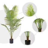 NNEAGS 2X 180cm Green Artificial Indoor Rogue Areca Palm Tree Fake Tropical Plant Home Office Decor