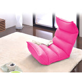 NNEAGS 4X Foldable Tatami Floor Sofa Bed Meditation Lounge Chair Recliner Lazy Couch Pink