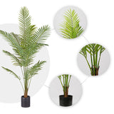 NNEAGS 2X 210cm Green Artificial Indoor Rogue Areca Palm Tree Fake Tropical Plant Home Office Decor