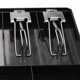 NNEAGS 4 Bills 8 Coins Cash Tray With Lockable Lid Heavy Duty Spare Cash Tray Black
