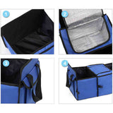 NNEAGS 2X Car Portable Storage Box Waterproof Oxford Cloth Multifunction Organizer Blue