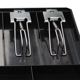 NNEAGS 2X 4 Bills 8 Coins Cash Tray With Lockable Lid Heavy Duty Spare Cash Tray Black