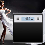 NNEAGS 180kg Electronic Talking Scale Weight Fitness Glass Bathroom Scale LCD Display Stainless