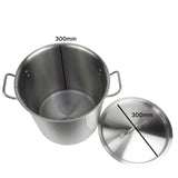NNEAGS Stock Pot 21L Top Grade Thick Stainless Steel Stockpot 18/10 Without Lid