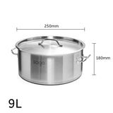 NNEAGS Stock Pot 9Lt Top Grade Thick Stainless Steel Stockpot 18/10 RRP