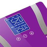 NNEAGS 2X Digital Body Fat Scale Bathroom Scales Weight Gym Glass Water LCD Purple/Pink