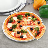 NNEAGS 2X 15-inch Round Aluminum Steel Pizza Tray Home Oven Baking Plate Pan