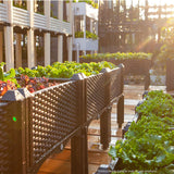 NNEAGS 2X 80cm Raised Planter Box Vegetable Herb Flower Outdoor Plastic Plants Garden Bed with Legs Deepen