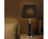NNEAGS 68cm Black Marble Bedside Desk Table Lamp Living Room Shade with Cone Shape Base