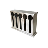NNEAGS 2X Stainless Steel Buffet Restaurant Spoon Utensil Holder Storage Rack 5 Holes