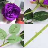 NNEAGS 10pcs Artificial Silk Flower Fake Rose Bouquet Table Decor Purple