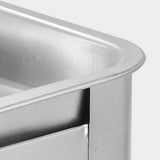 NNEAGS 40cm Portable Stainless Steel Outdoor Chafing Dish BBQ Fish Stove Grill Plate