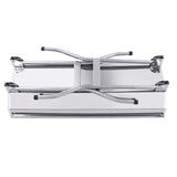 NNEAGS 2X Skewers Grill with Side Tray Portable Stainless Steel Charcoal BBQ Outdoor 6-8 Persons