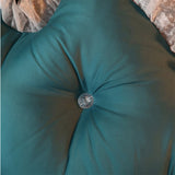 NNEAGS 2X 150cm Blue-Green Princess Bed Pillow Headboard Backrest Bedside Tatami Sofa Cushion with Ruffle Lace Home Decor