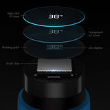 NNEAGS 2X 500ML Stainless Steel Smart LCD Thermometer Display Bottle Vacuum Flask Thermos Blue