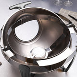 NNEAGS 2X 6.5L Stainless Steel Round Soup Tureen Bowl Station Roll Top Buffet Chafing Dish Catering Chafer Food Warmer Server