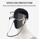 NNEAGS 10X Outdoor Protection Hat Anti-Fog Pollution Dust Protective Cap Full Face HD Shield Cover Adult Black/White