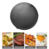 NNEAGS 2X 33CM Reversible Round Cast Iron Induction Crepes Pan Baking Cookie Pancake Pizza Bakeware