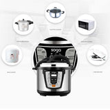 NNEAGS Electric Stainless Steel Pressure Cooker 10L 1600W Multicooker 16