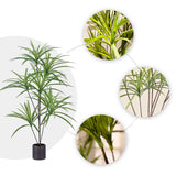 NNEAGS 2X 120cm Artificial Natural Green Dracaena Dragon Tree Fake Tropical Indoor Plant Home Office Decor