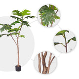 NNEAGS 2X 150cm Artificial Natural Green Split-Leaf Philodendron Tree Fake Tropical Indoor Plant Home Office Decor
