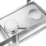 NNEAGS 2X 9L Stainless Steel Full Size Roll Top Chafing Dish Food Warmer