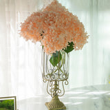 NNEAGS European Clear Glass Cylinder Flower Vase Solid Base with Gold Metal Pattern