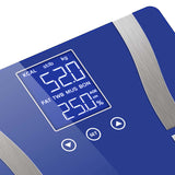 NNEAGS 2X Glass LCD Digital Body Fat Scale Bathroom Electronic Gym Water Weighing Scales Blue/Purple