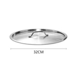 NNEAGS 32cm Top Grade Stockpot Lid Stainless Steel Stock pot Cover