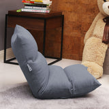 NNEAGS 4X Lounge Floor Recliner Adjustable Lazy Sofa Bed Folding Game Chair Grey
