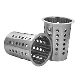 NNEAGS 2X 18/10 Stainless Steel Conical Utensils Cutlery Holder with 8 Holes