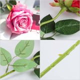 NNEAGS 20pcs Artificial Silk Flower Fake Rose Bouquet Table Decor Pink
