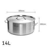 NNEAGS Dual Burners Cooktop Stove, 30cm Cast Iron Skillet and 14L Stainless Steel Stockpot