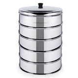 NNEAGS 5 Tier 28cm Stainless Steel Steamers With Lid Work inside of Basket Pot Steamers