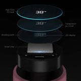 NNEAGS 2X 500ML Stainless Steel Smart LCD Thermometer Display Bottle Vacuum Flask Thermos Pink