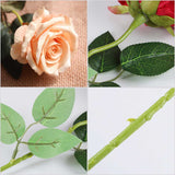 NNEAGS 10pcs Artificial Silk Flower Fake Rose Bouquet Table Decor Champion