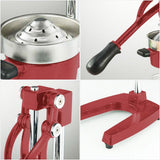 NNEAGS 2X Manual Juicer Hand Press Juice Extractor Squeezer Orange Citrus Red