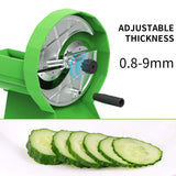 NNEAGS Manual Vegetable Fruit Slicer Kitchen Cutter Machine Green