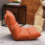 NNEAGS Lounge Floor Recliner Adjustable Lazy Sofa Bed Folding Game Chair Orange