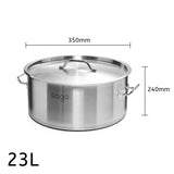 NNEAGS Stock Pot 23L Top Grade Thick Stainless Steel Stockpot 18/10