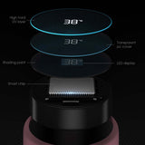 NNEAGS 2X 500ML Stainless Steel Smart LCD Thermometer Display Bottle Vacuum Flask Thermos Rose Gold
