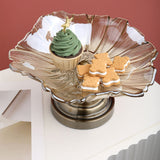 NNEAGS Bronze Tulip Crystal Glass Fruit Bowl Candy Holder Countertop Dessert Serving Basket Decor