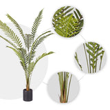 NNEAGS 240cm Artificial Green Rogue Hares Foot Fern Tree Fake Tropical Indoor Plant Home Office Decor