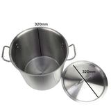 NNEAGS Stock Pot 25L Top Grade Thick Stainless Steel Stockpot 18/10 Without Lid