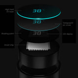 NNEAGS 2X 500ML Stainless Steel Smart LCD Thermometer Display Bottle Vacuum Flask Thermos Black